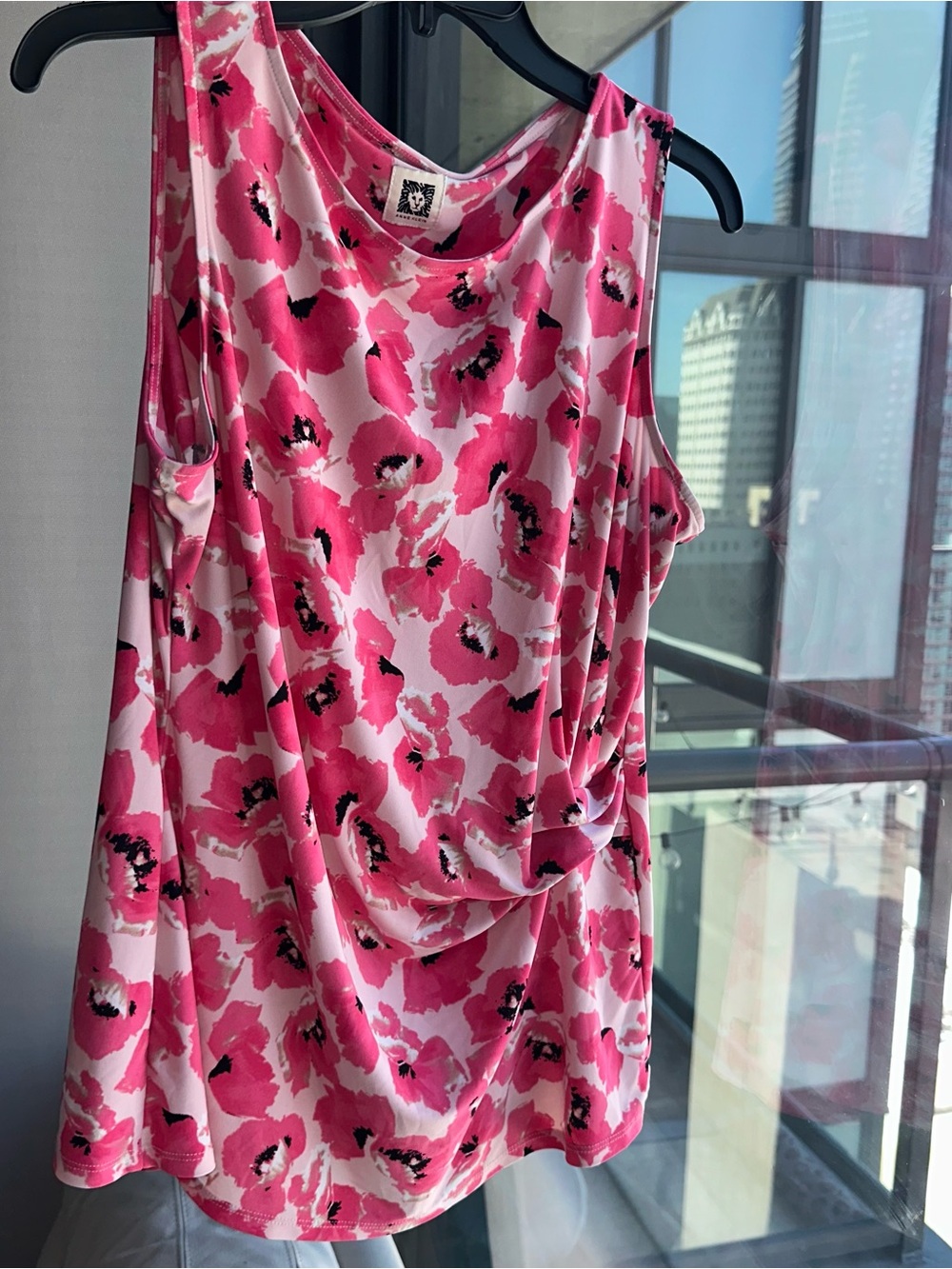 Anne Klein Pink Floral Drape Camisole